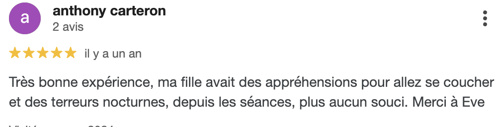avis d'un papa suite à une séance pour sa fille.